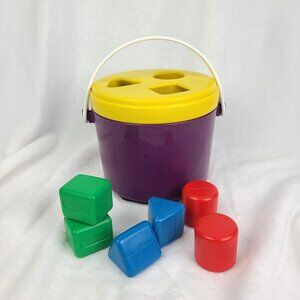 Tupperware Shape O Toy Bucket Pail Square Circle Triangle Tuppertoy Learning Toy